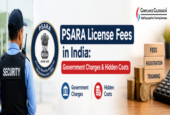 PSARA License Fees in India 2026